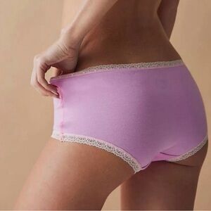Free People Pink Lace Trim Panties